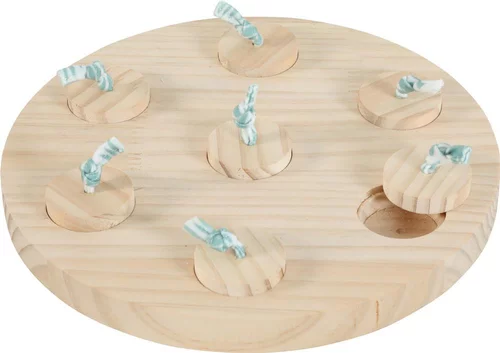 Jardin moderne：Plateau à friandises pour lapin en bois coloris beige Zolux Neolife