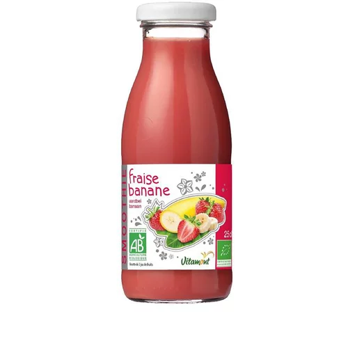 Pour plus de confort à l’extérieur:Smoothie fraise banane bio Vitamont - 25 cl