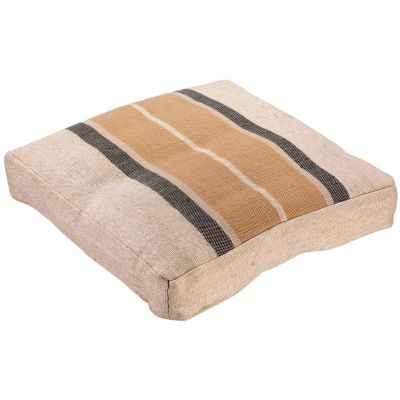 Coussin de sol en tissu Gatsby 55 x 55 x 10 cm (Sienne)