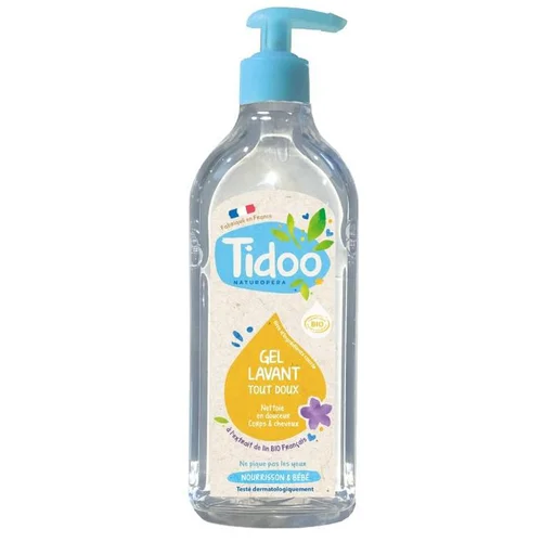 Style extérieur:Gel lavant pour bébé ultra doux à l'extrait de lin Tidoo - 395 ml