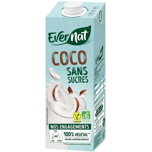Jardin facile:Boisson Douceur coco bio sans sucre en brique de 1L