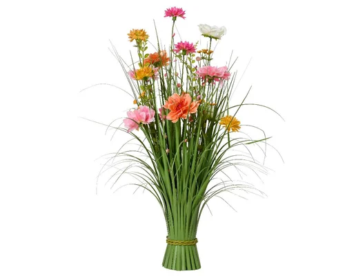 Bien dehors：Bouquet de géranium en polyester rose - Ø 30 x H 70 cm