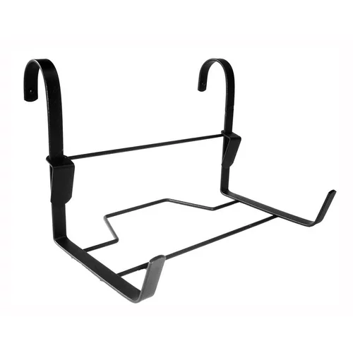 Pratique dehors:Support de jardinière universel large en métal gris martelé 35 cm