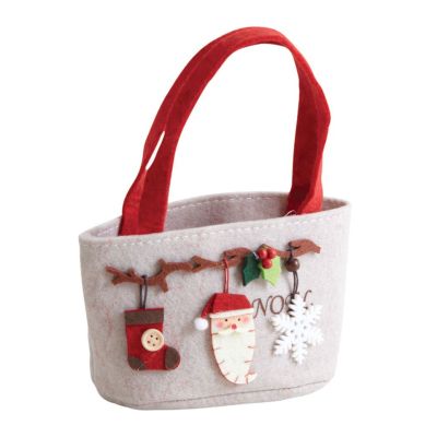 Petit sac de Noël en feutrine avec ornements (Taille 2)