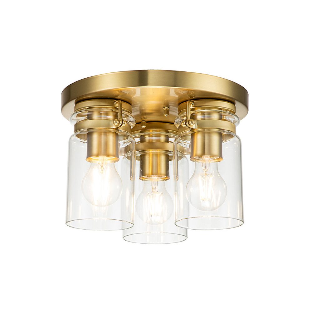 Luminaire et éclairage intérieur – Elstead Kichler Brinley Shade Cluster Plafonnier Laiton Brossé