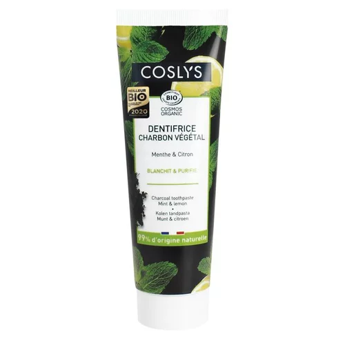 Le compagnon du jardin:Dentifrice Charbon Menthe-Citron 100 g noir