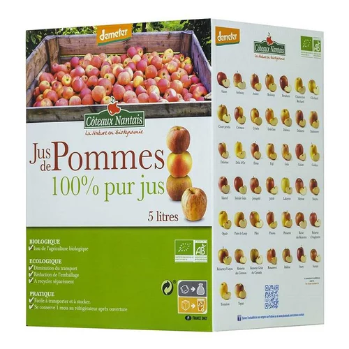 Essentiel nature:Jus de Pommes Bio BIB 5 L