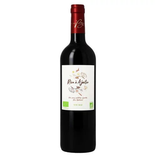 Pour votre espace vert:Rien à ajouter vin de Bordeaux AOC bio rouge sans sulfites Château Cajus - 75 cl