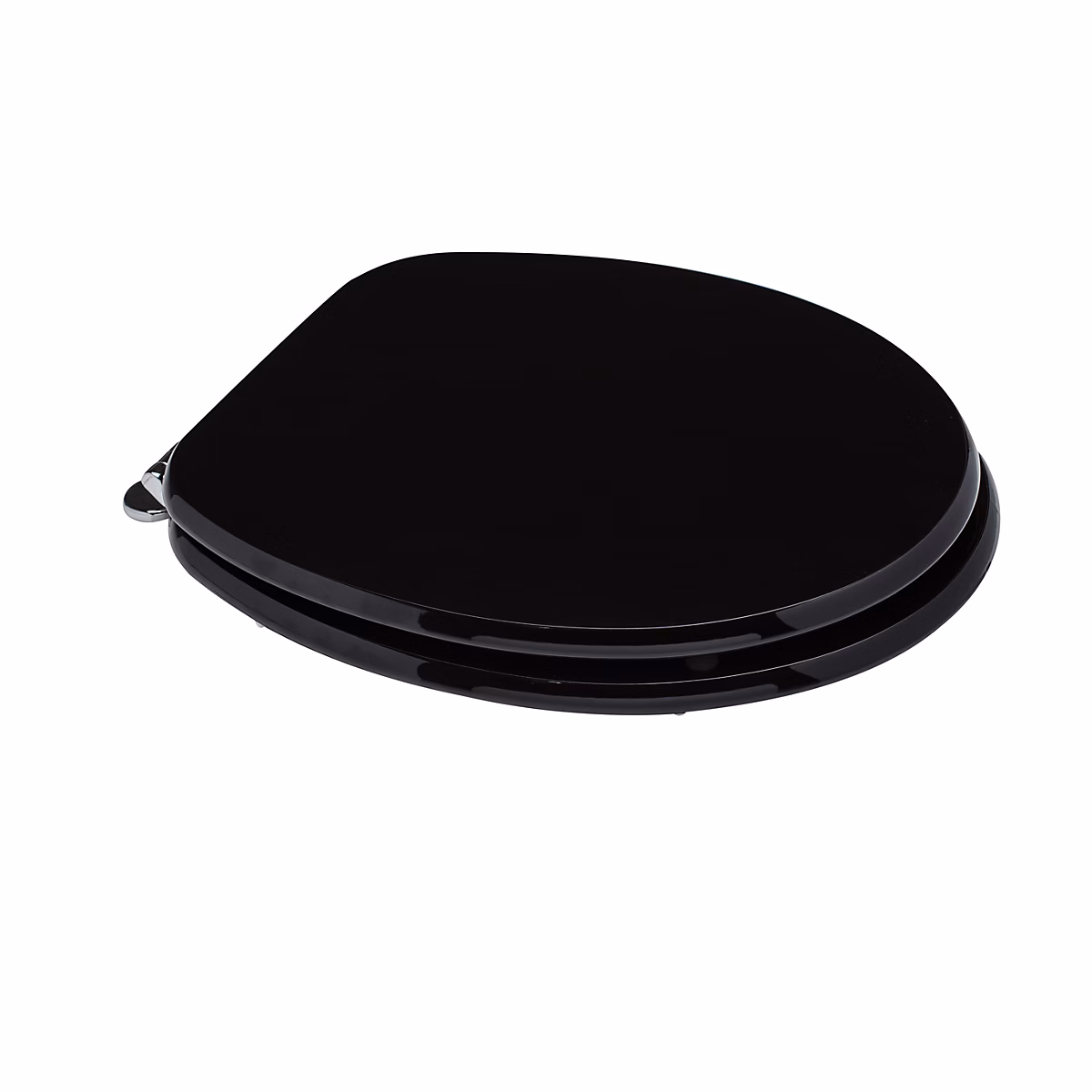 WC – Abattant De Toilettes À Compatibilité Universelle En Mdf Laqué Noir