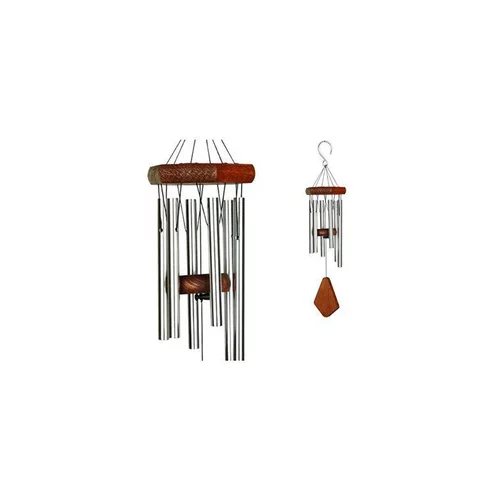 Qualité extérieur：Carillon à vent coloris bois et argent 35 cm