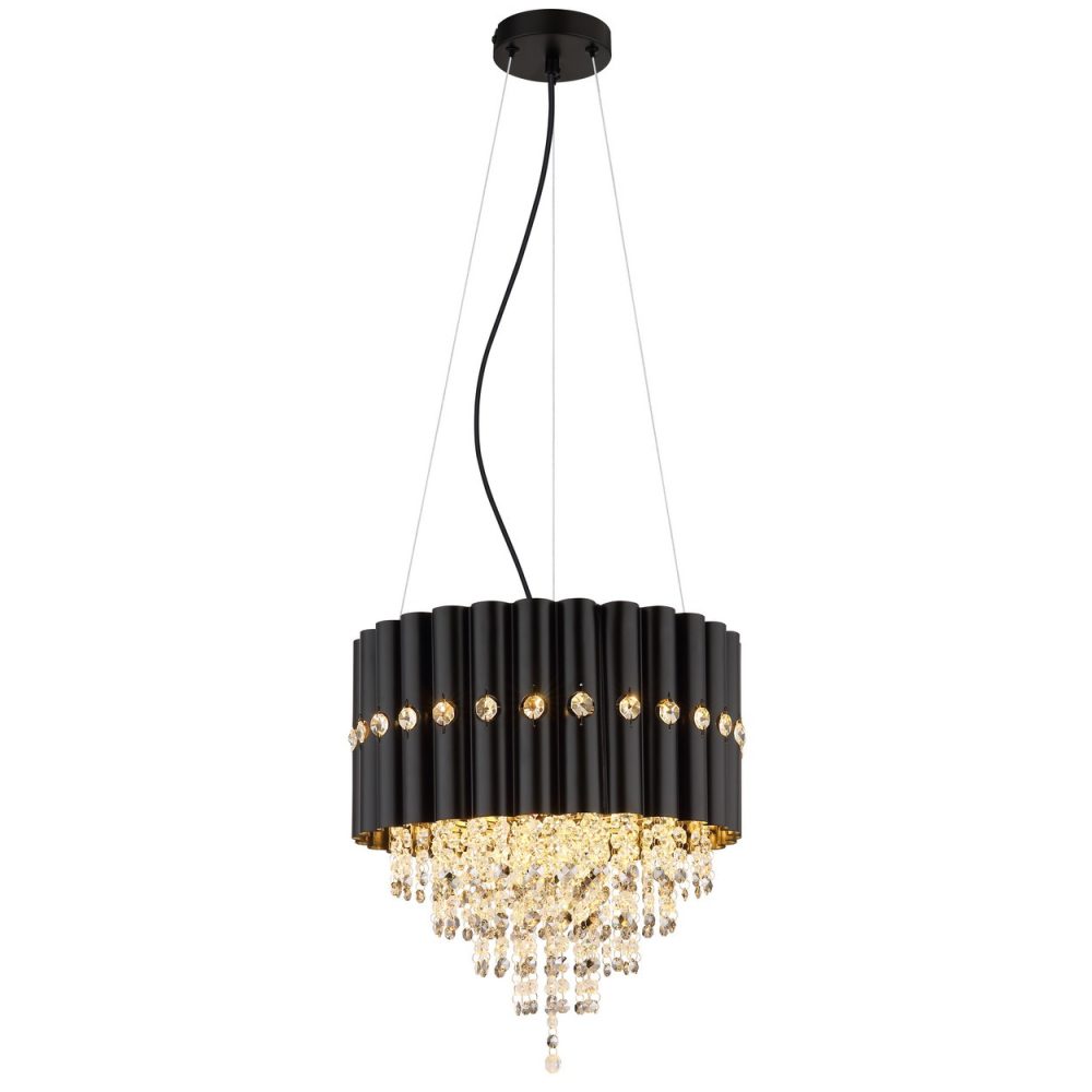 Suspension noire mate 3 ampoules E27
