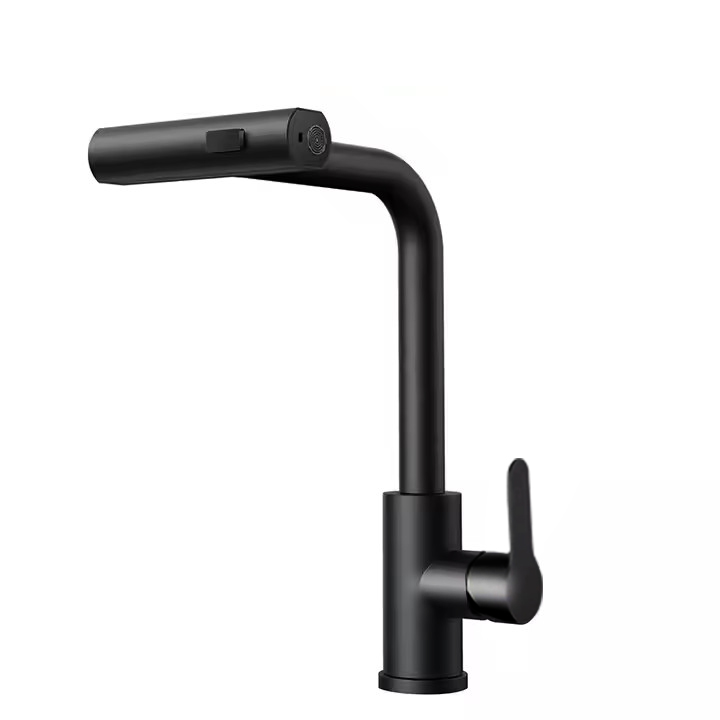 Robinet de cuisine extractible nettlife - mitigeur d'évier 360° avec douchette en acier inoxydable, 2 modes de pulvérisation