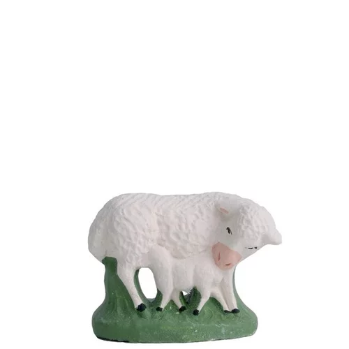 Pour un extérieur accueillant:Brebis et agneau 7 cm