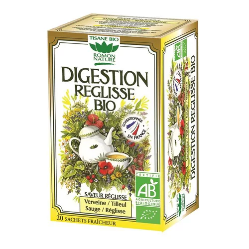 Maison & extérieur:Tisane digestion réglisse bio en boite de 32 g