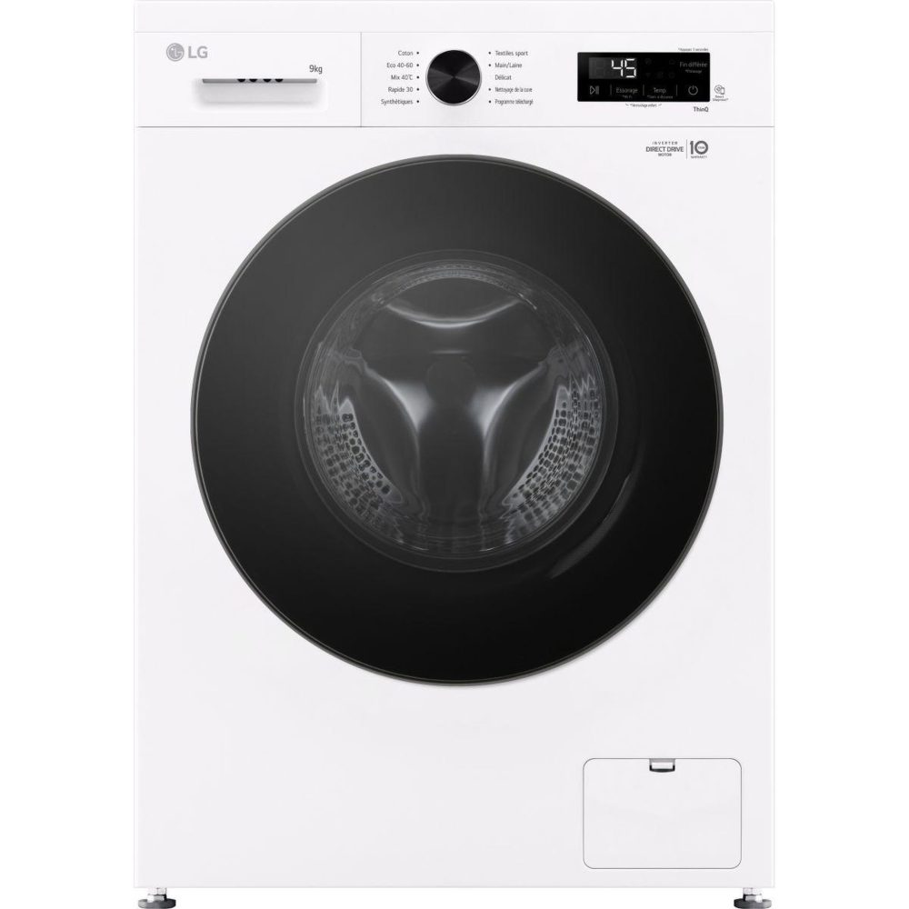 LG Lave linge hublot f94b16whs - 9 kg - 1400 tr/min - classe a - moteur induction entraînement direct - connecté