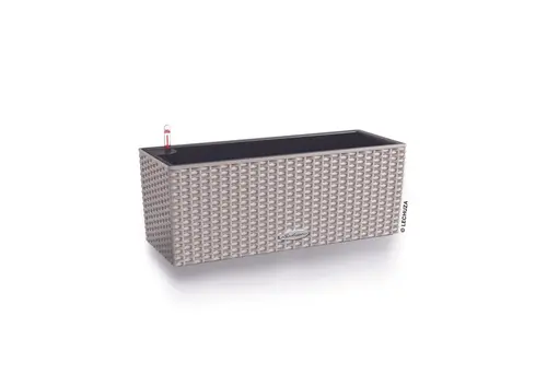 Bien pensé jardin：Jardinière à réservoir d’eau Balconera Color kit complet brun sable - 50 x 19 x 19 cm