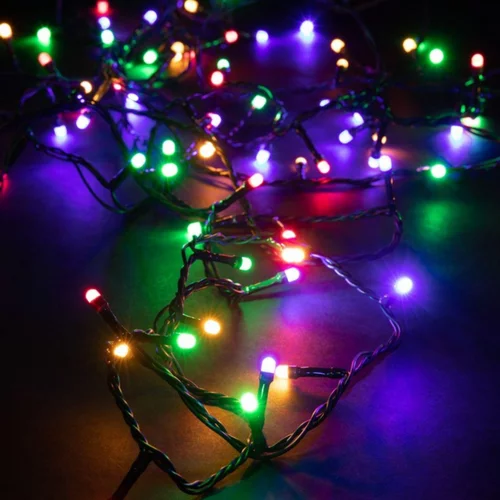 Une solution pratique pour le jardin：Guirlande lumineuse LED à lumière animée multicolore sur secteur - 20 m