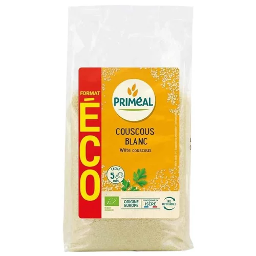 Adapté à l’extérieur：Couscous blanc bio en sachet Primeal - 2 kg