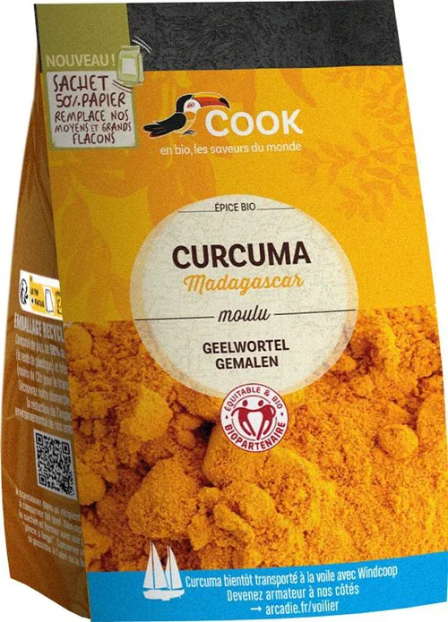 Jardin à adopter:Curcuma moulu bio Cook - 100 g