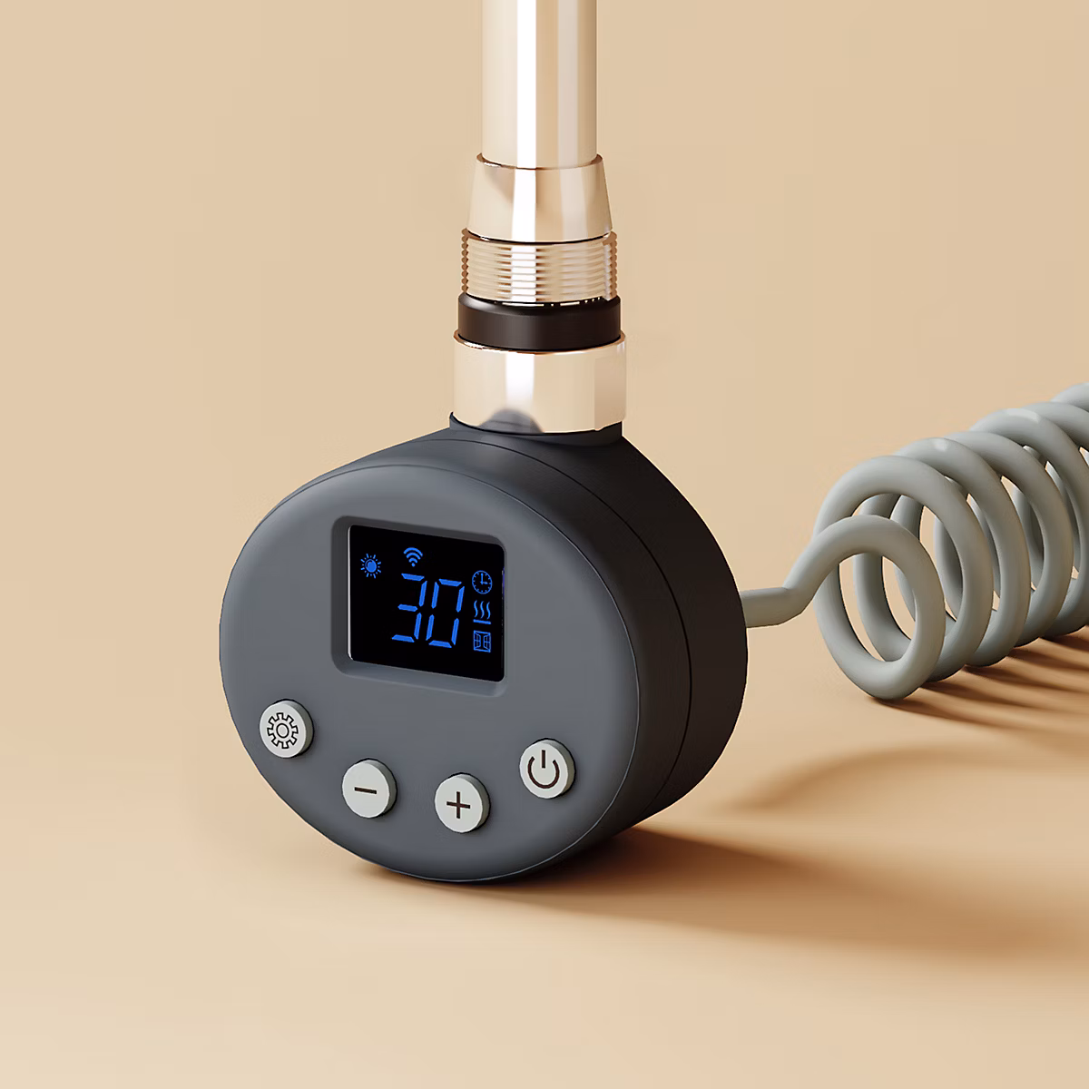 EMKE Barre Chauffante WiFi 1200W avec Thermostat pour Radiateur Salle de Bain – IPX4, Modes Intelligents, Gris Anthracite