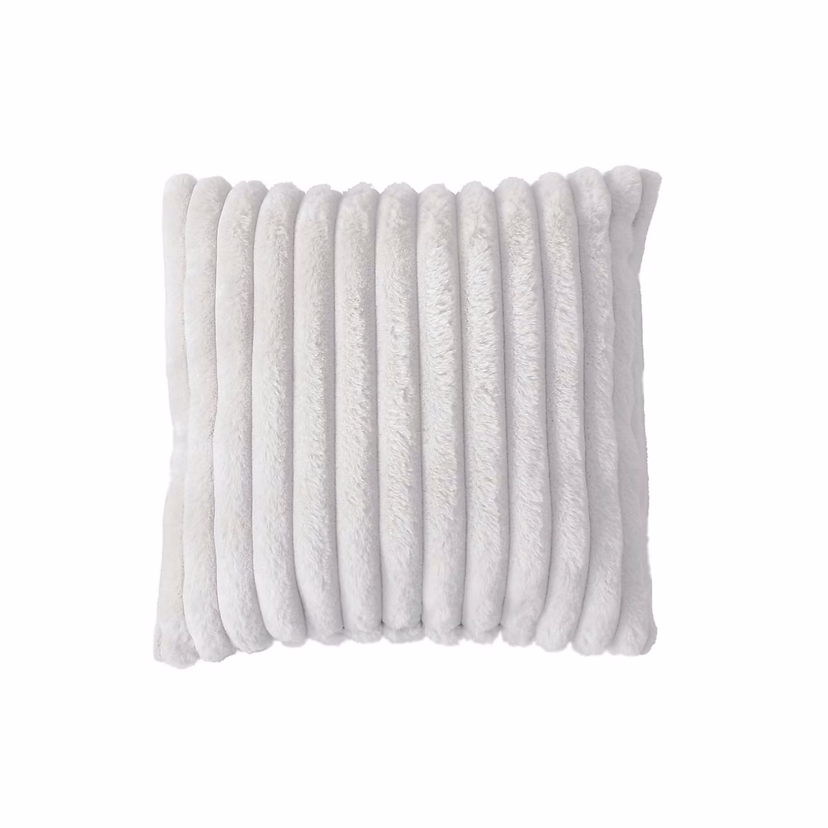 Coussin doux imitation fourrure Blanc – L. 40 x l. 40, SELA