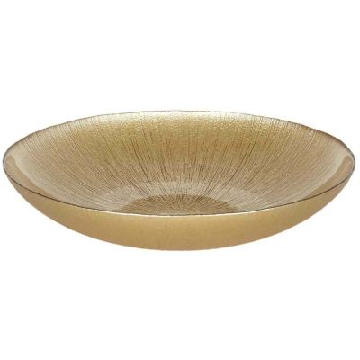 Saladier en verre doré Lines (30 x 5 cm)