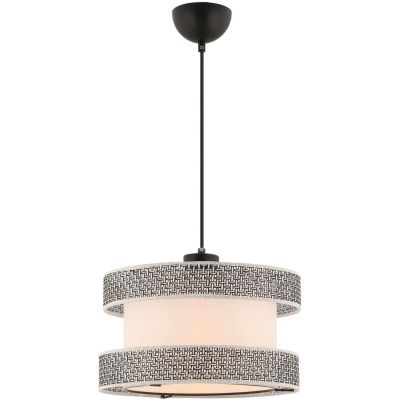 Suspension en coton et métal Halo (Gris et blanc)