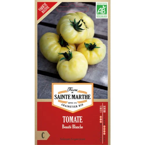 Choix au jardin：Graines de Tomate beauté blanche bio Ferme de Sainte Marthe - graines à semer