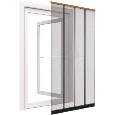 Rideau moustiquaire pour porte fenêtre en fibre de verre (4 lamelles - 100x220 cm)