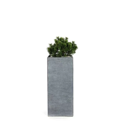 Jardin et équipement:Pot carré haut Stream S/3 anthracite H.70 cm