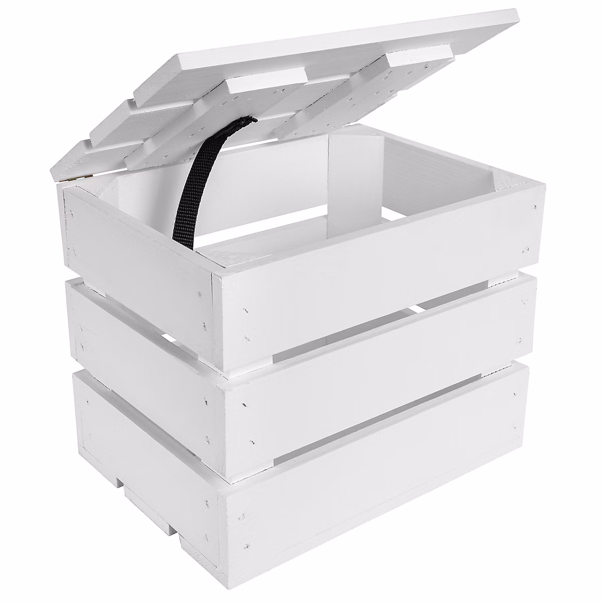 Creative Deco Grande Boite Rangement en Bois Blanc 27 – 5 × 20 × 21,5 cm, avec Couvercle, Boîte Cadeau Coffre Malle Vintage