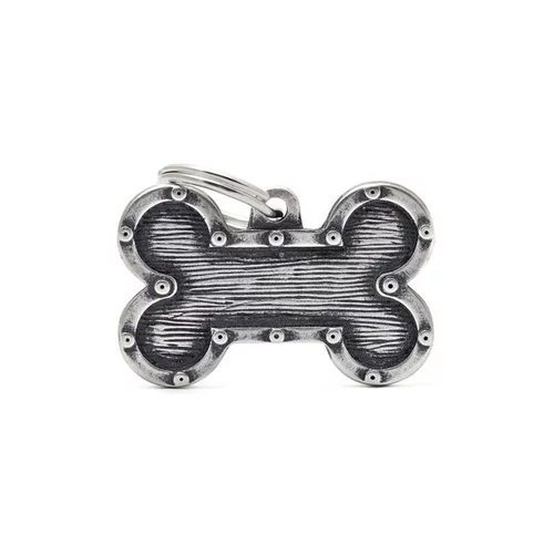 Solution utile:Médaille bronx grand os pour chien décoration rivets en métal
