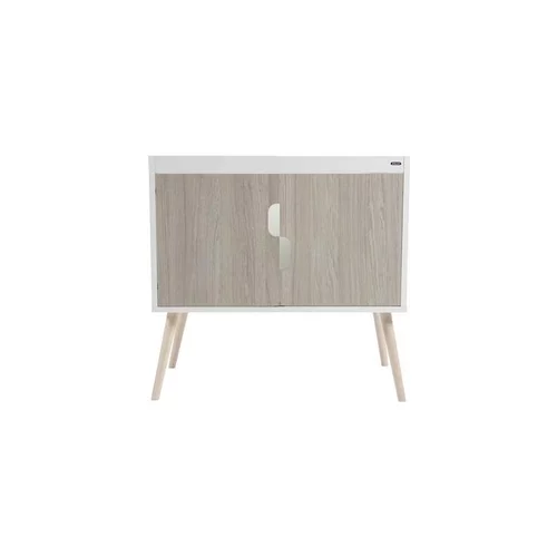 Utile jardin：Meuble support pour cage Nevo ou Neo 80 mélaminé zebrano 78x50x77 cm