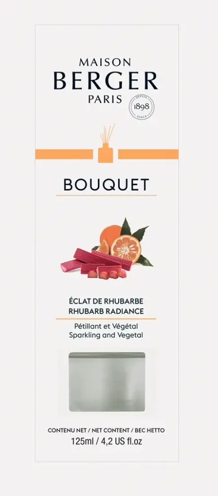Pour l’univers du jardin:Bouquet parfumé senteur éclat de rhubarbe Maison Berger - 125 ml