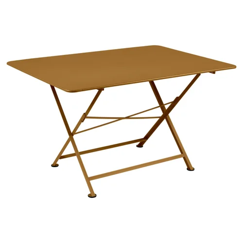 Pour mieux organiser votre jardin:Table pliante Cargo coloris marron en acier Fermob - 128 x 90 cm