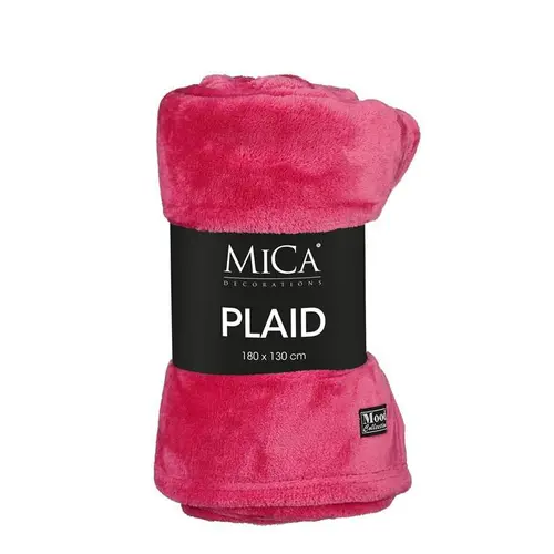 Maison et extérieur：Plaid polaire fuchsia Mica Famke - 180 x 130 cm