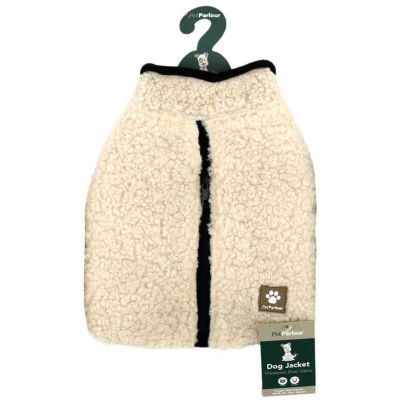 Manteau teddy pour chien 25 cm (Crème)