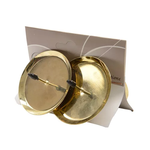 Pour compléter votre jardin:Porte bougie en métal couleur or clair – 6 cm de diamètre