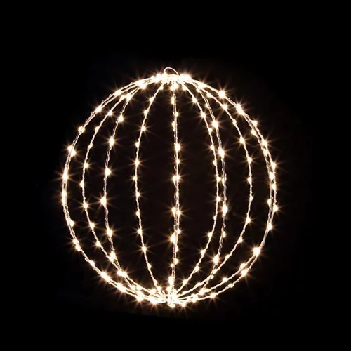 Idée pour le jardin:Sphère lumineuse 3D pliable LED à lumière blanc chaud - Ø 40 cm