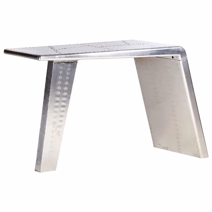 Bureau – VIDAXL, Modèle Avion, Argenté, 112 × 50 × 76 cm, Métal et MDF