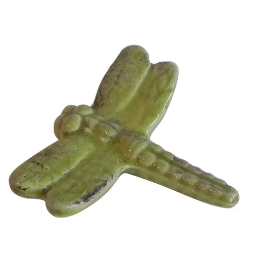 Pour profiter du jardin:Libellule ceramic lime H16 cm