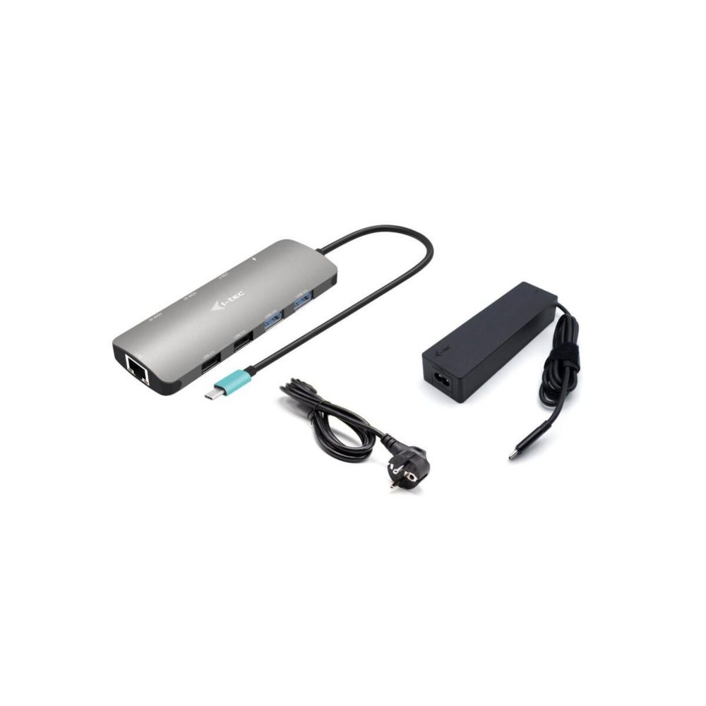 I-TEC I-tec metal usb-c nano 2x display docking station with pd 100 w + charger 100w