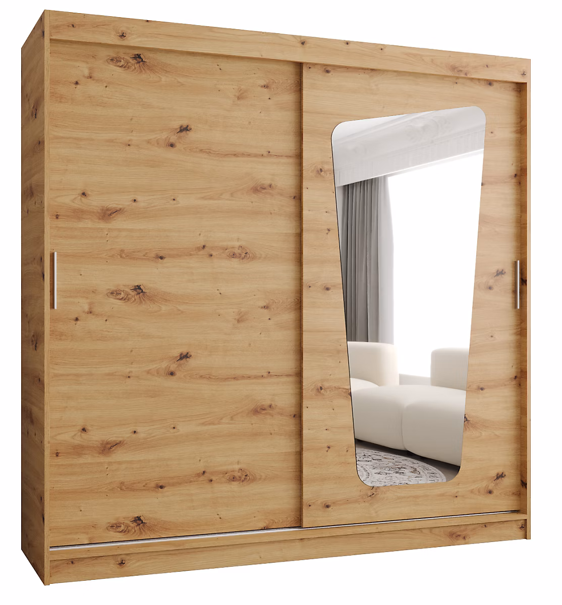 Armoire MOKA à portes coulissantes H. 200 x L. 200 x P. 62 – 2 portes