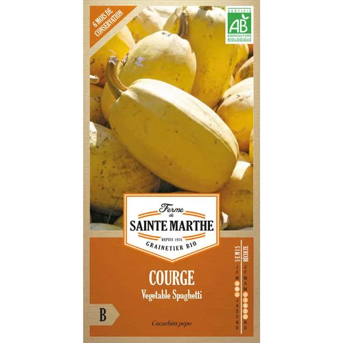 Solution pour le jardin:Graines de courgette spaghetti végétal bio Ferme de Sainte Marthe - graines à semer