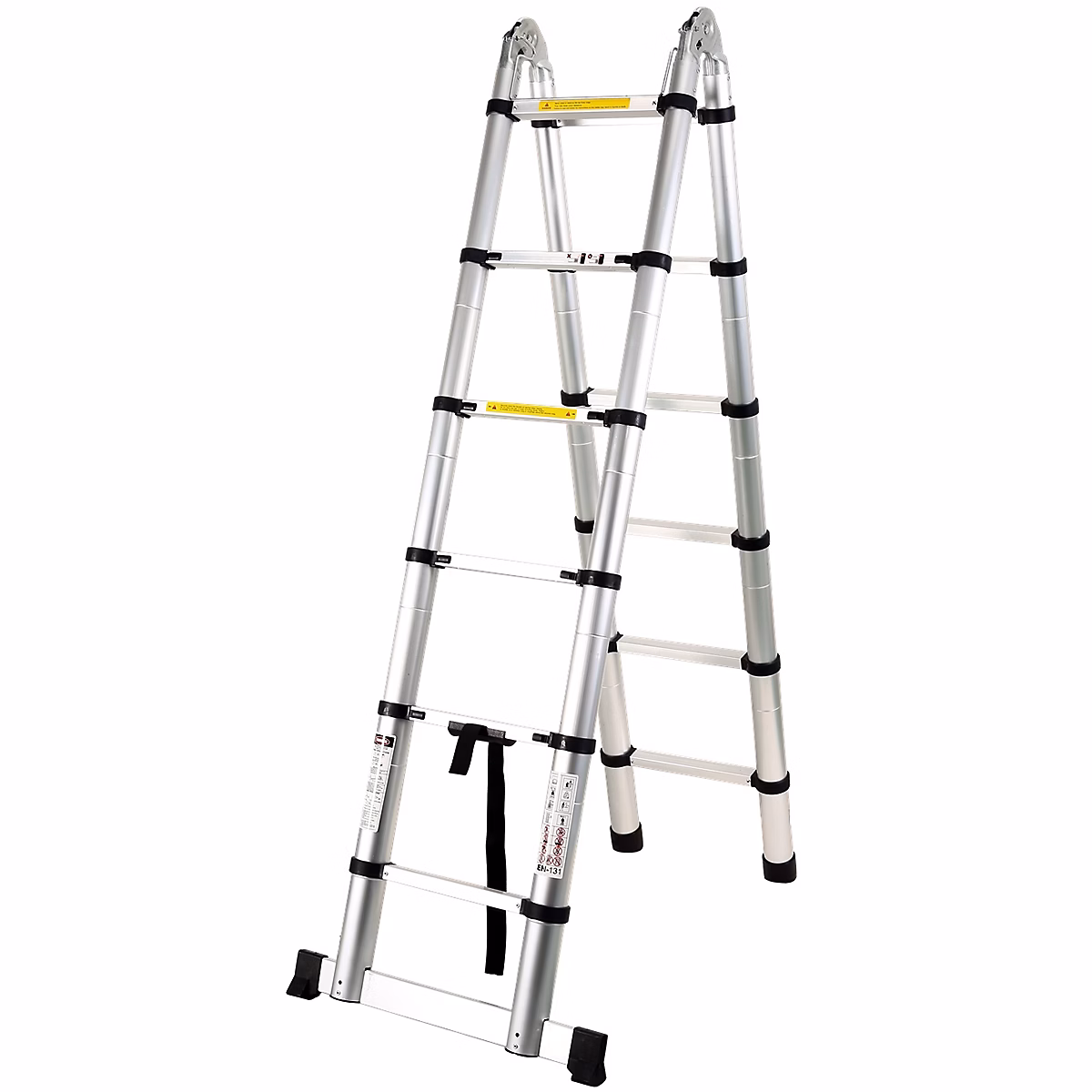 Echelle télescopique pliable en aluminium – 3.80 mètres, GT MARKET