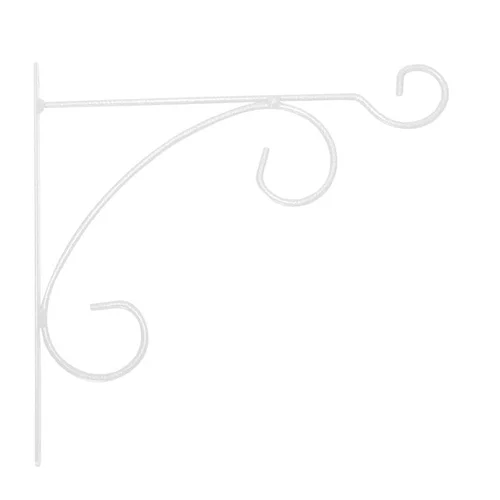 Jardin adapté:Potence en fer rond blanc 32 cm