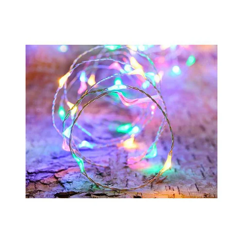 Jardin qualité:Guirlande solaire batterie remplaçable micro 100 LED coloris multicolore Blachere - 10 m