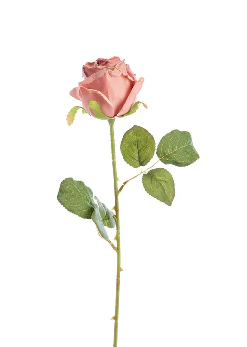 Jardin inspiration:Fleur artificielle en papier tige de rose coloris rose - H 44 cm