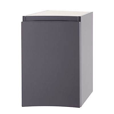 Meuble complément sous vasque l.34 cm – gris anthracite, version droite, Vague
