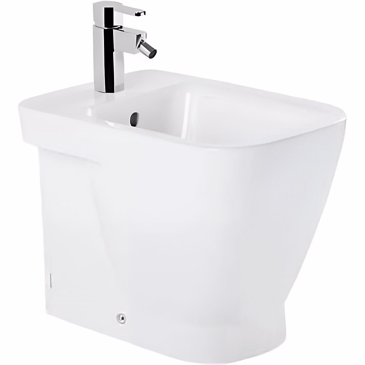 WC – Bidet céramique traditionnelle SANINDUSA Look a poser au sol blanc (robinet et vidage non inclus)